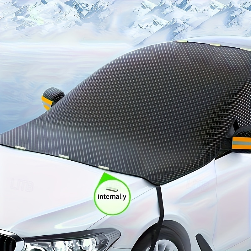 2025年 夏用車用サンシェードと冷却カバー、ユニバーサル防塵スノーシールド断熱カーフード  コレクション – $31.99 –P6