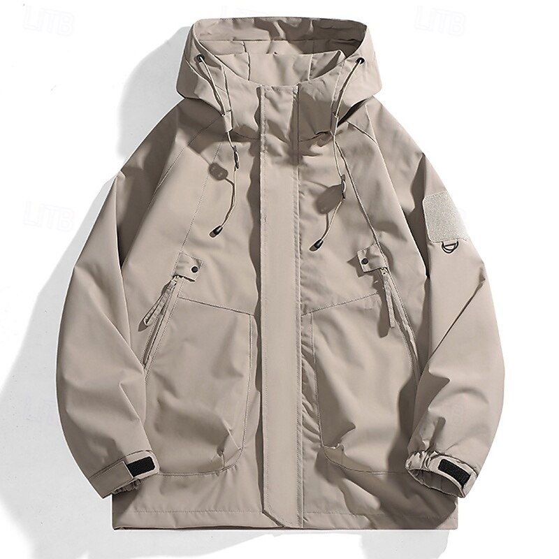 Herren Windjacke Wanderjacke Regenmantel Außen Wasserdicht Winddicht Wanderoutfits Wanderbekleidung Frühling Herbst Oberteil Camping / Wandern / Höhlenforschung Laufen Schwarz Purpur Grün 2025 - $21.99 –P8