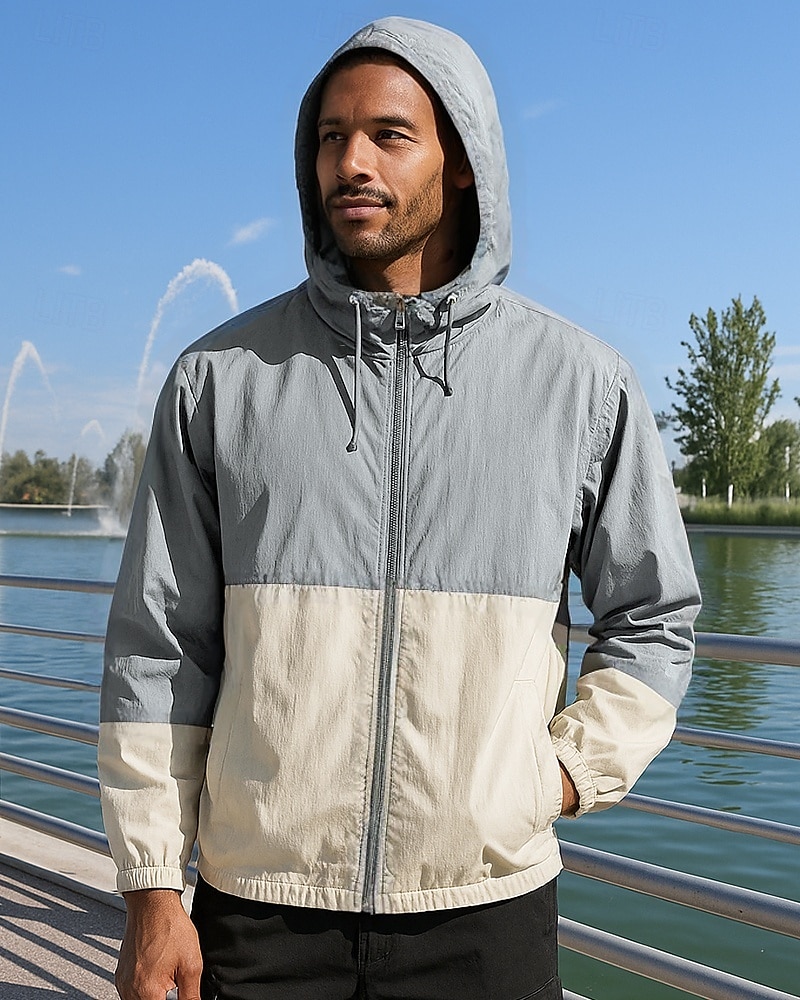 Per uomo Giaccia da corsa Giacca da esterno Cerniera completa Manica Lunga Abbigliamento esterno Sportivo Blocco di colori Protezione Solare Leggero Traspirante Tennis Golf Corsa abbigliamento del 2025 a $23.99 –P6