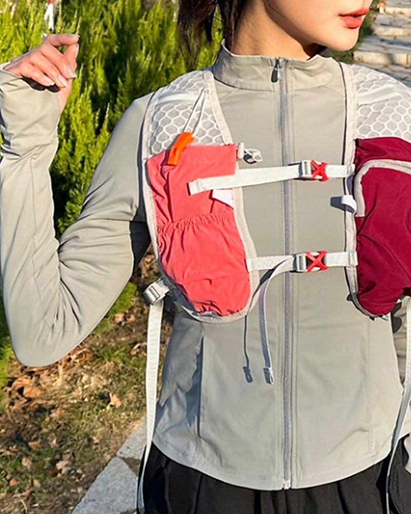 Hardloopvest Waterpakket Hydratatievest Armverwarmers waterdicht Sneldrogend Lichtgewicht Polyester voor marathonloop Wandelen Joggen 2025 - $20.99 –P11