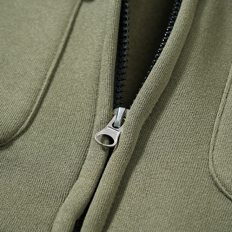 Hombre Sudadera Sudadera con capucha y cremallera de un cuarto Sudadera con capucha de lana Sudadera táctica con capucha Negro Verde Ejército Burdeos Azul Marino Azul Piscina Con Capucha Plano 2025 - $32.99 –P11