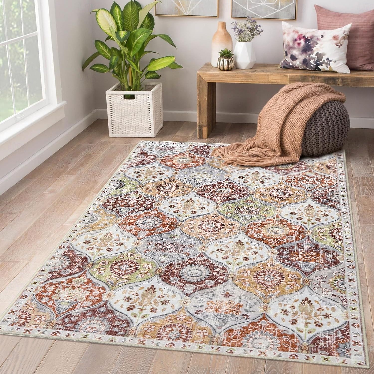 Bohemian Boho Bereichsteppich Küchenteppich Rutschfester Ölbeständiger Bodenmatte Wohnzimmerteppich Innen- und Außenteppich Schlafzimmerdeko Badezimmermatte Eingangsfußmatte Fußmatte 2025 - $10.99 –P3