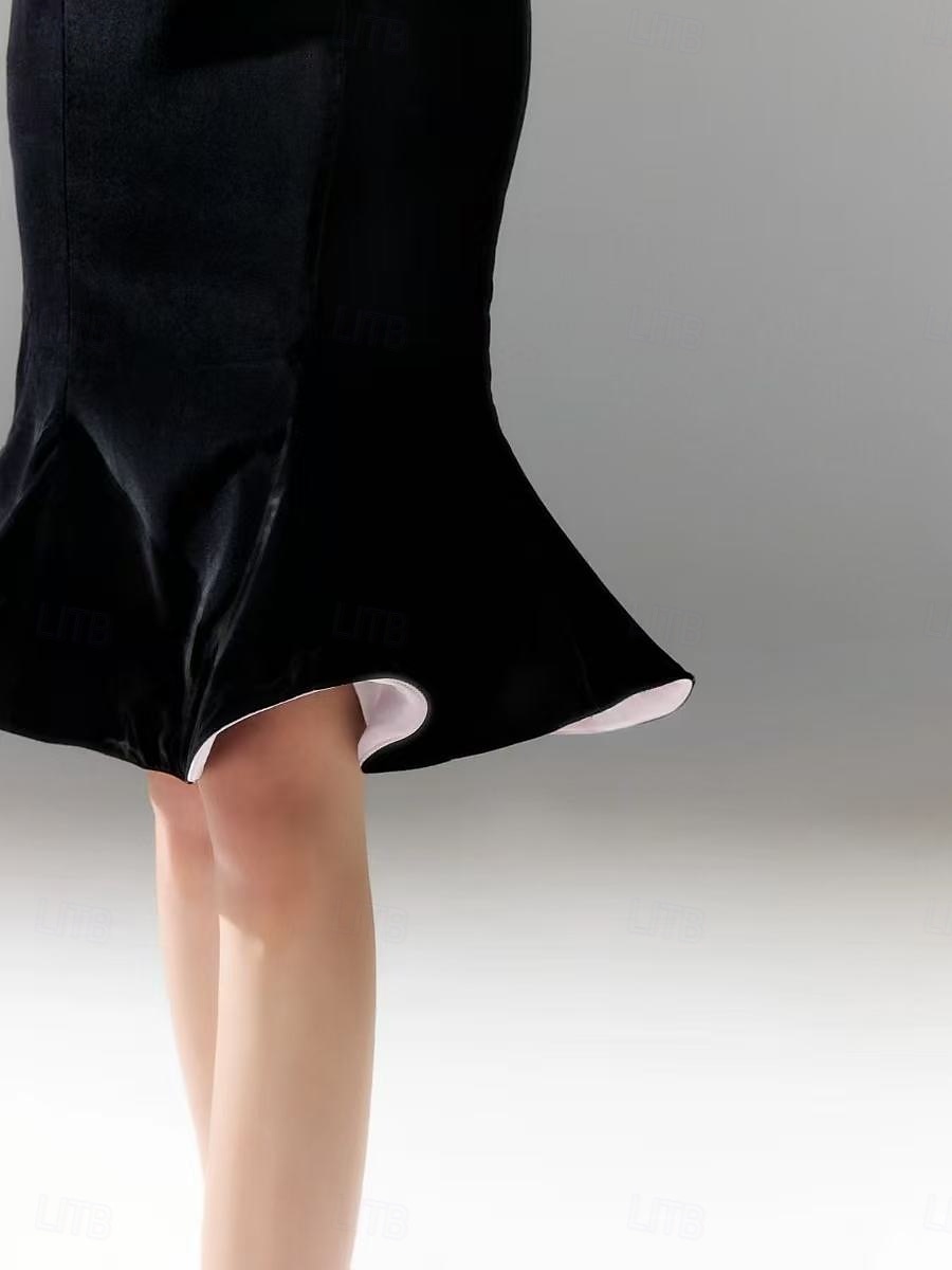 Šaty pro návrat domů mořská panna trumpetka společenské šaty maturitní do kolen bez rukávů srdíčkový kapsa spandex bez zad s kapsou 2025 - $158.99 –P4