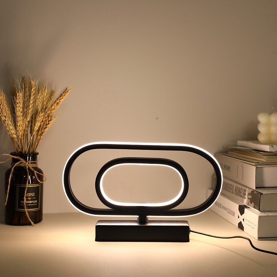 Usb Plug-In Table Lamp Oval Acrylic Lamp Touch Control Dimmable Modern Simple Creative Night Lamp Bedside Reading Lamp Desk Table Led 2025 - $17.49 –P1