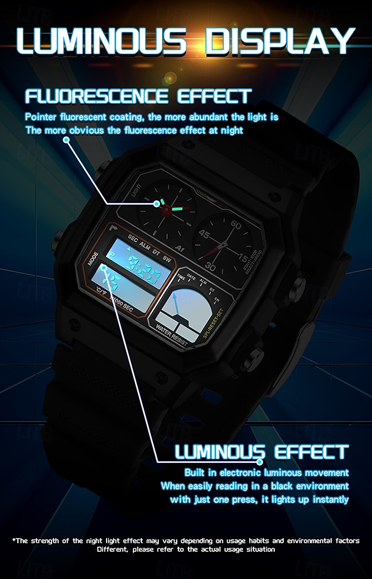 SANDA Men Digital Watch Outdoor Fashion Casual Wristwatch Luminous Stopwatch Alarm Clock Three Time Zones Steel Silicone Gel Watch 2025 - $31.99 –P5