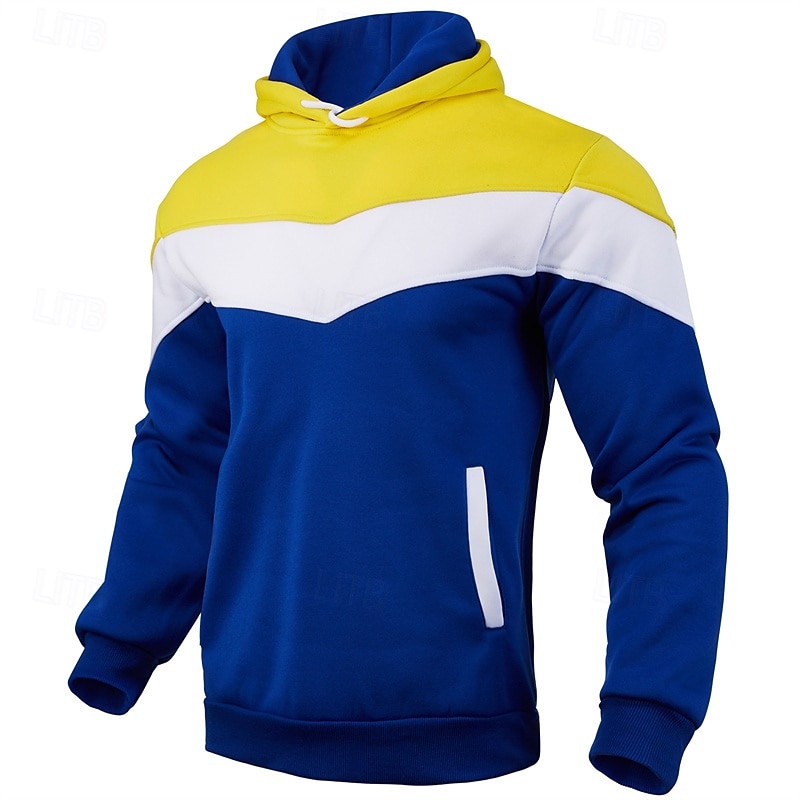 Per uomo Felpa con cappuccio Nero Blu marino Blu Arancione Cachi Con Cappuccio Blocco di colori Patchwork Sport & Outdoor Quotidiano Ferie Poliestere Streetwear Essenziale Casual Primavera Autunno del 2026 a $10.49 –P2