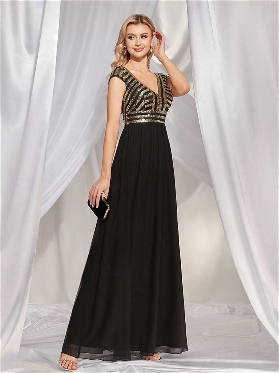 Vestidos Quinceanera A-Line Vestido Elegante Formal Comprimento de Chão Sem Mangas Decote V Chiffon Costas em V com Pregas de 2025 por $99.99 –P4
