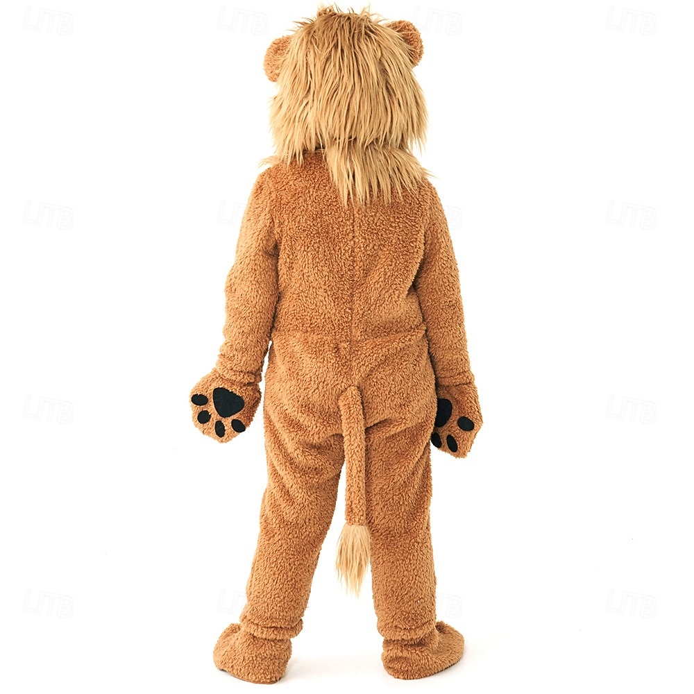 Animal Leu Carnaval Costum Pijamale Kigurumi Onesies Basme Drăguţ Pentru copii Băieți Fete Halloween Carnaval Ziua Mondială a Cărții Performanță Îmbrăcăminte educativă Ținute pentru evenimente școlare 2025 - $63.99 –P3