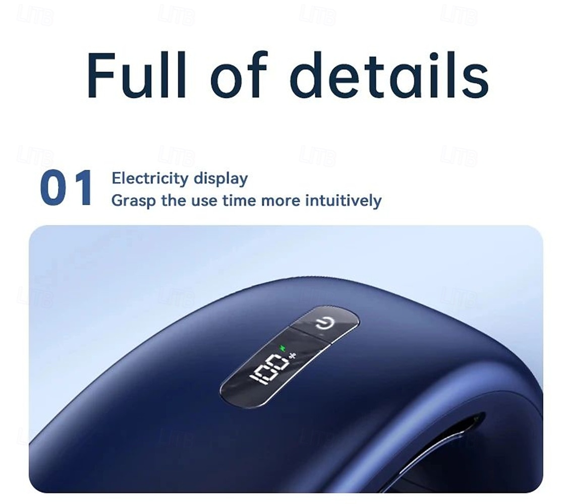 Nekventilator 10000 mAh mini bladeless stille nekbandventilator USB oplaadbaar LED digitaal display 5e versnelling luchtkoeler 2025 - $31.99 –P18