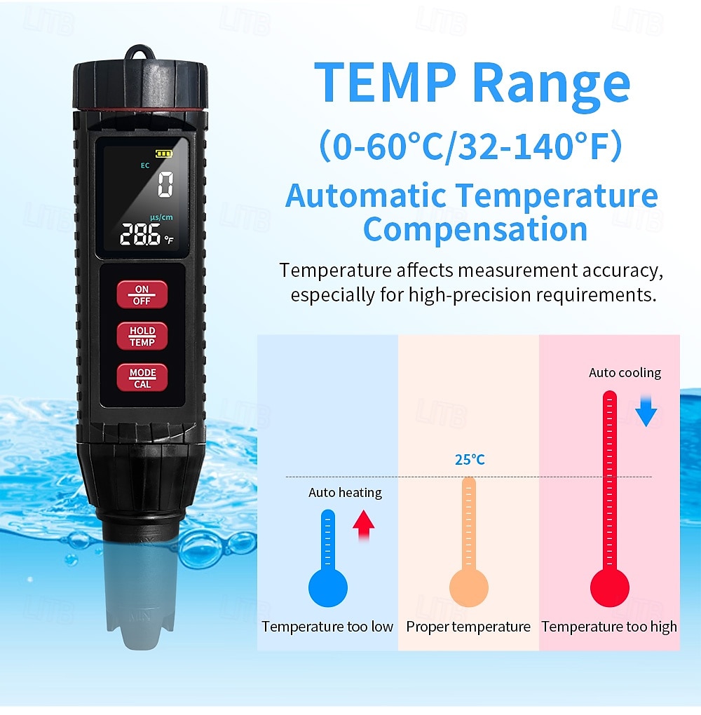 7-in-1 TDS Water Tester 0.01 High Accuracy Digital pH Meter PH/ TDS/ EC/ Salinity/ Temperature Tester PPM Water Tester for Drinking Water Hydroponics Plants Aquariums and Swimming Pools 2025 - $43.99 –P10