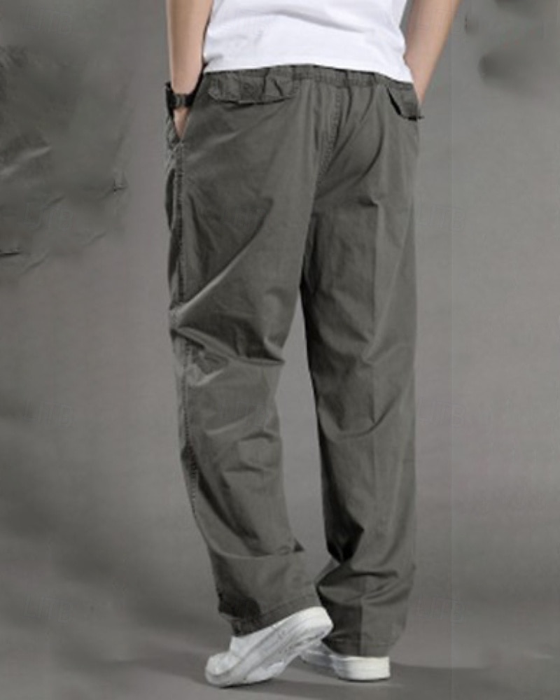 בגדי ריקוד גברים מכנסי חוץ מכנסי קרגו מכנסיים לטיולי הליכה סתיו חיצוני רגיל קל משקל נושם תחתיות אלסטית מותניים צהוב בהיר אפור כהה כותנה מחנאות / צעידות / טיולי מערות ריצה M L XL XXL XXXL 2026 - $22.99 –P4