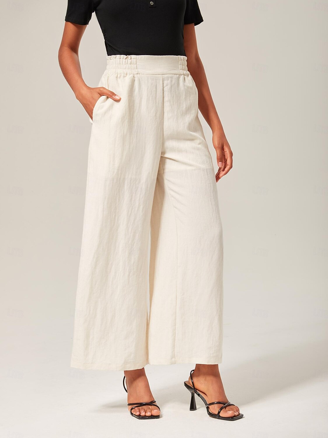 Femmes Féminin Droit Longueur complète Taille haute Élégant Occasionnel Beige Été Automne Inter-saisons XS S M de 2025 ? $69.99 –P2