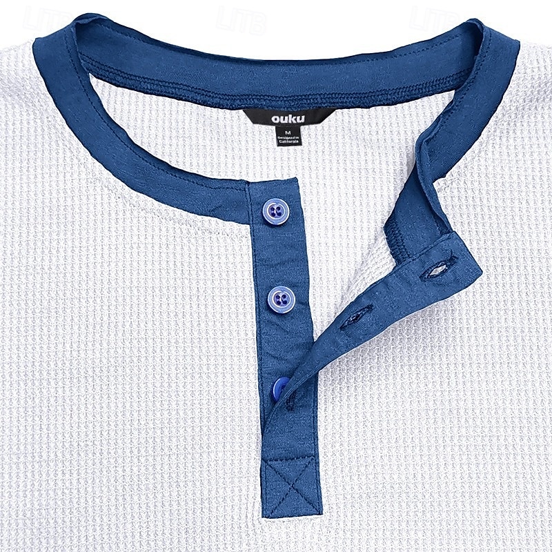 Per uomo Maglietta Manica Corta Manica Lunga Scollo a V Henley Estate Tutte le stagioni Semplice Moda Classico Casual Puro Streetwear Casuale Sportivo Nero Bianco Verde Maglietta Top per Uomo del 2025 a $22.99 –P3