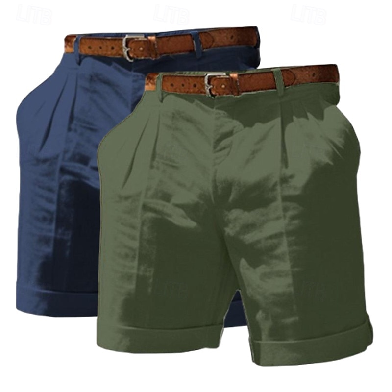 Per uomo Shorts Shorts di Lino Shorts eleganti Pantaloncini Estivi Shorts da Spiaggia Tasca Elastico in vita Gamba Dritta Semplice Comodità Traspirante Lunghezza al ginocchio Affari Casuale Quotidiano del 2025 a $29.99 –P12
