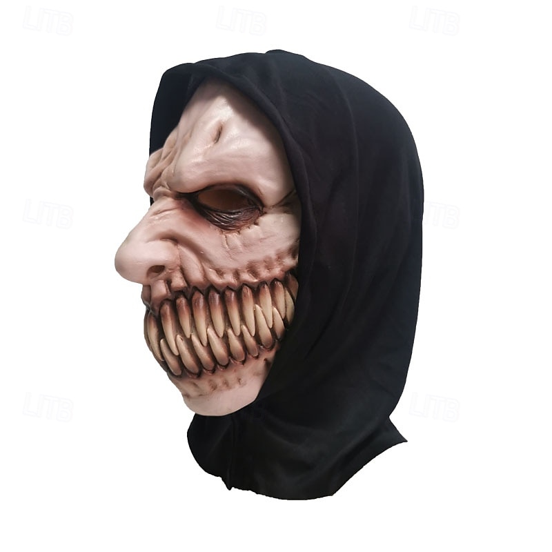 Halloween musta hattu torahammas noidan naamio aikuisille realistiset pelottavat puvut lateksi kasvonaamio, kammottava vampyyrivelhon kauhunaamio, aavemainen juhlarekvisiitta 2025 - $29.99 –P5