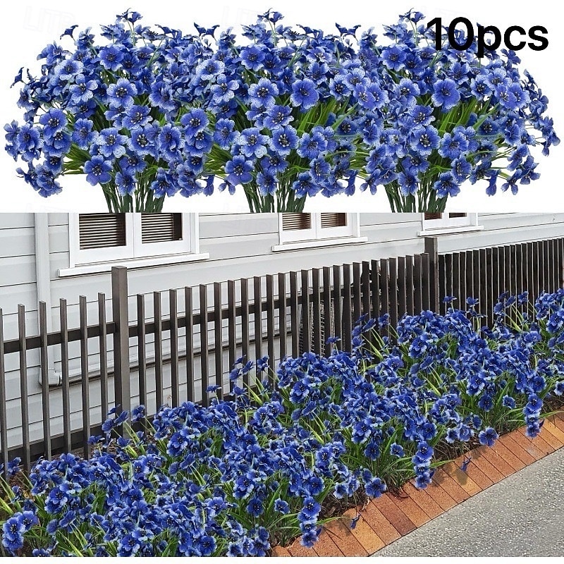 10 db UV-álló műorchidea csokor, műanyag művirág kültéri kertbe, verandára, ablakba és otthoni dekorációhoz, tökéletes húsvétra, Oktoberfestre, halottak napjára, diwalira, emléknapra és szezonális 2025 - $23.99 –P13