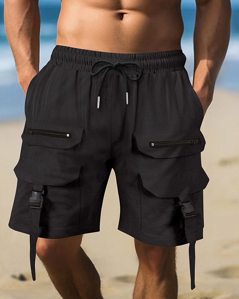 Per uomo Pantaloncini cargo Shorts Pantaloncini Estivi Coulisse Elastico in vita Multi-tasche Semplice Comodità Indossabile Lunghezza al ginocchio All'aperto Sport Quotidiano Moda Casual Nero Marrone del 2025 a $22.99 –P3