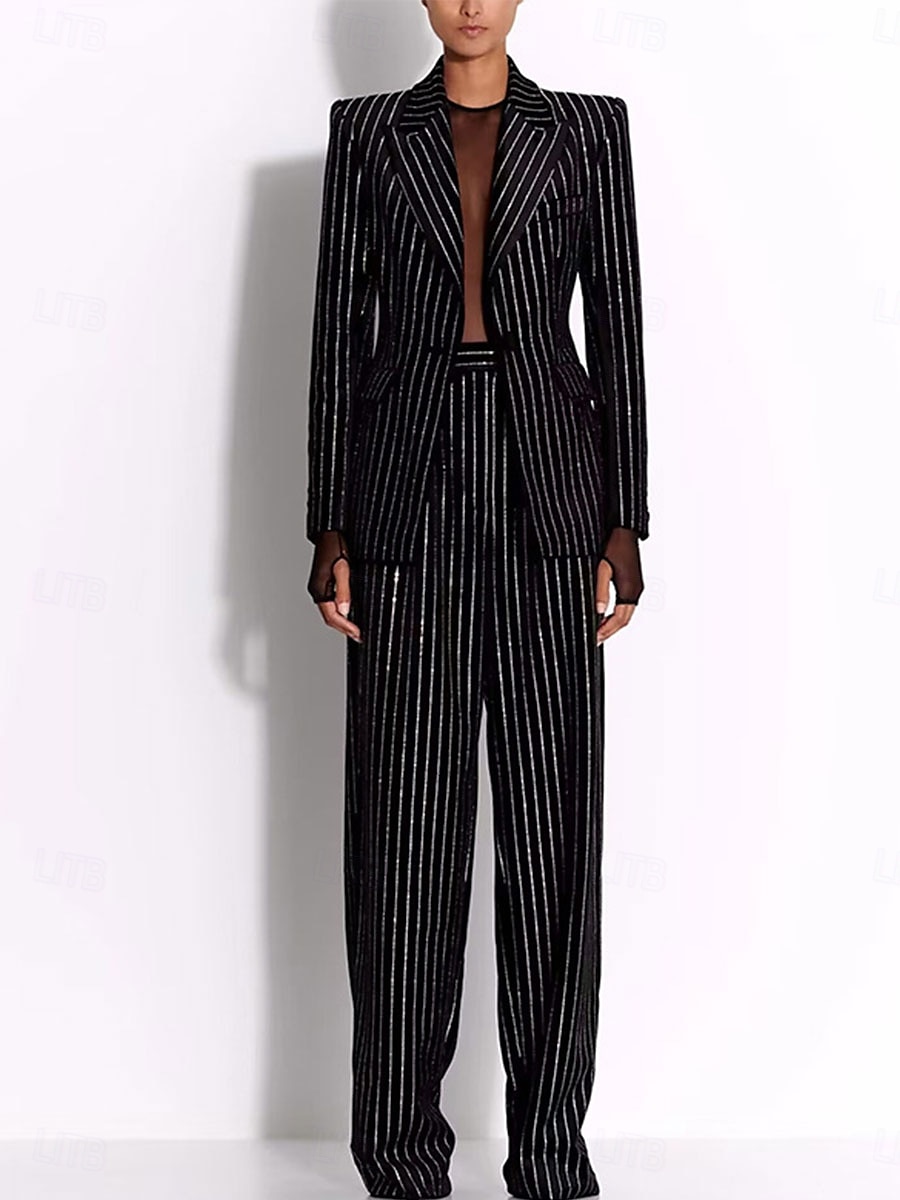 Anzug Mutter der Braut Kleid Elegantes Hemdkragen Knöchellang Polyester Langarm mit Knöpfen 2025 - $169.99 –P1