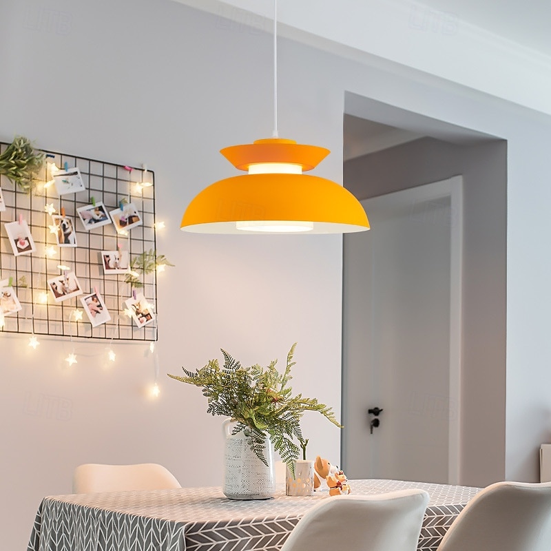 Domácí hliníkový lustr v americkém stylu, barevná závěsná lampa s jednou hlavou v moderních barvách, minimalistické severské svítidlo do kuchyně, ložnice, jídelny, restaurace 2025 - $199.99 –P1