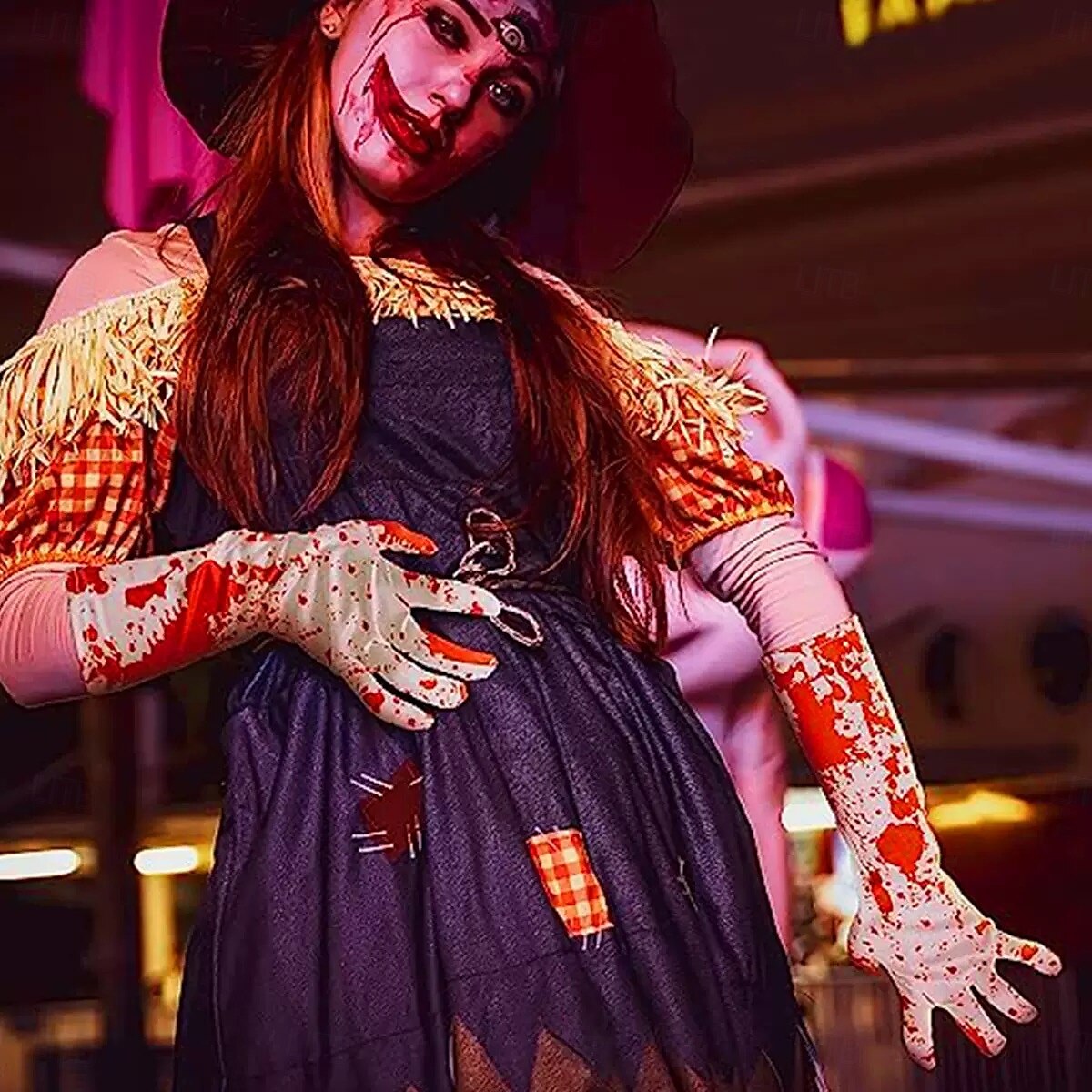 Kétrészes halloween parti véres kesztyű és vérfoltos zokni, tökéletes halloween cosplayhez, jelmezhez és ijesztő parti kellékekhez 2025 - $12.99 –P2