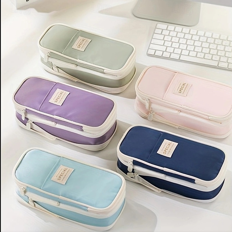 Astuccio portapenne di grande capacità, cancelleria, materiale scolastico, astucci per matite, borsa portaoggetti per ufficio e scrivania, studenti, bambini, astuccio portapenne, borse, scatola del 2025 a $19.99 –P1