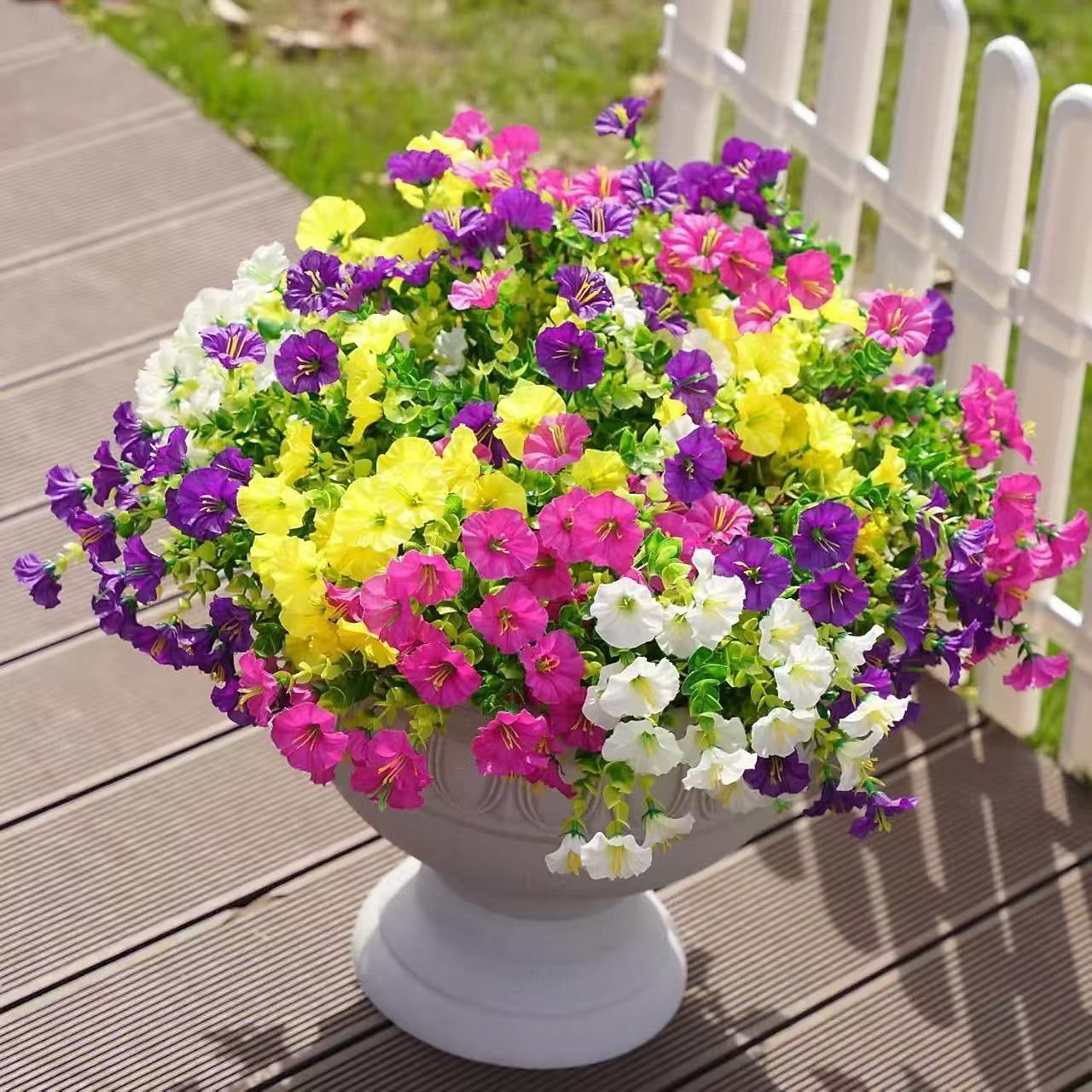 Pacote com 8 flores artificiais de ipomeia, flores de plástico duráveis e resistentes ao desbotamento para decoração de primavera, Páscoa, Dia dos Namorados, Dia das Mães, decoração de jardim de 2025 por $17.49 –P10