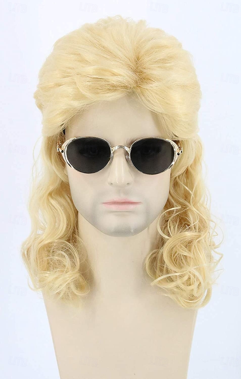 parrucca da uomo, parrucca anni '80, parrucca bionda lunga e liscia, parrucca mullet, costume di Halloween, parrucca alla moda, accessori per feste eleganti. del 2026 a $24.99 –P1