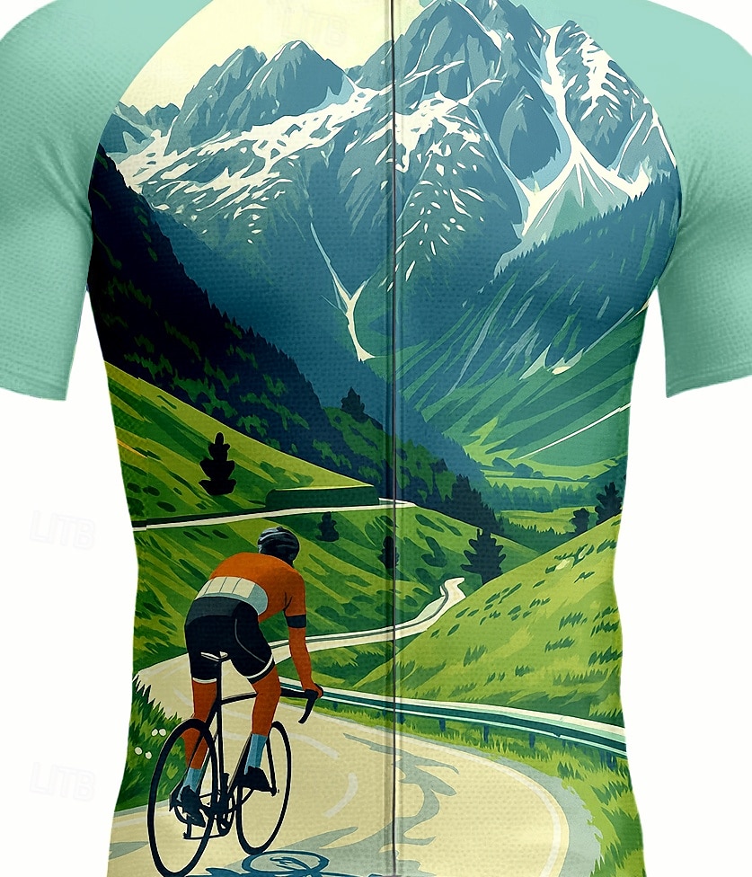 Homme Maillot de cyclisme Manche Courte Cyclisme Maillot Top avec 3 poches arrière Résistant aux UV Séchage Rapide Fermeture Éclair Frontale Bandes réfléchissantes Vert Des sports Vêtement Tenue de 2025 ? $28.99 –P3