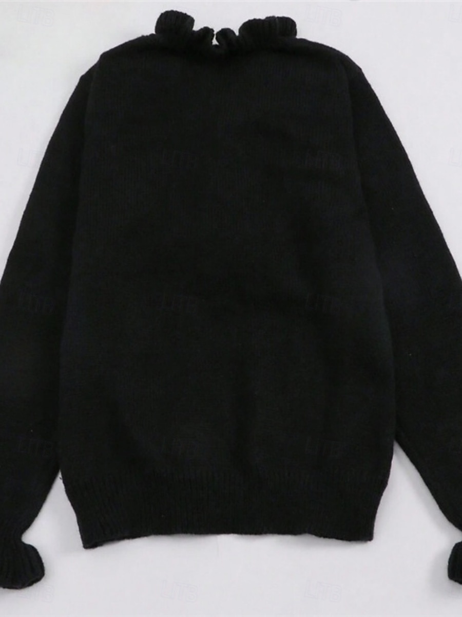 Per donna Felpa Casual Morbido Colore Puro A Coste Scollo a V Bottoni Lavorato a maglia Manica Lunga Top Regolari Maglia All'aperto Quotidiano Weekend Nero Bianco Estate Primavera del 2025 a $37.99 –P4