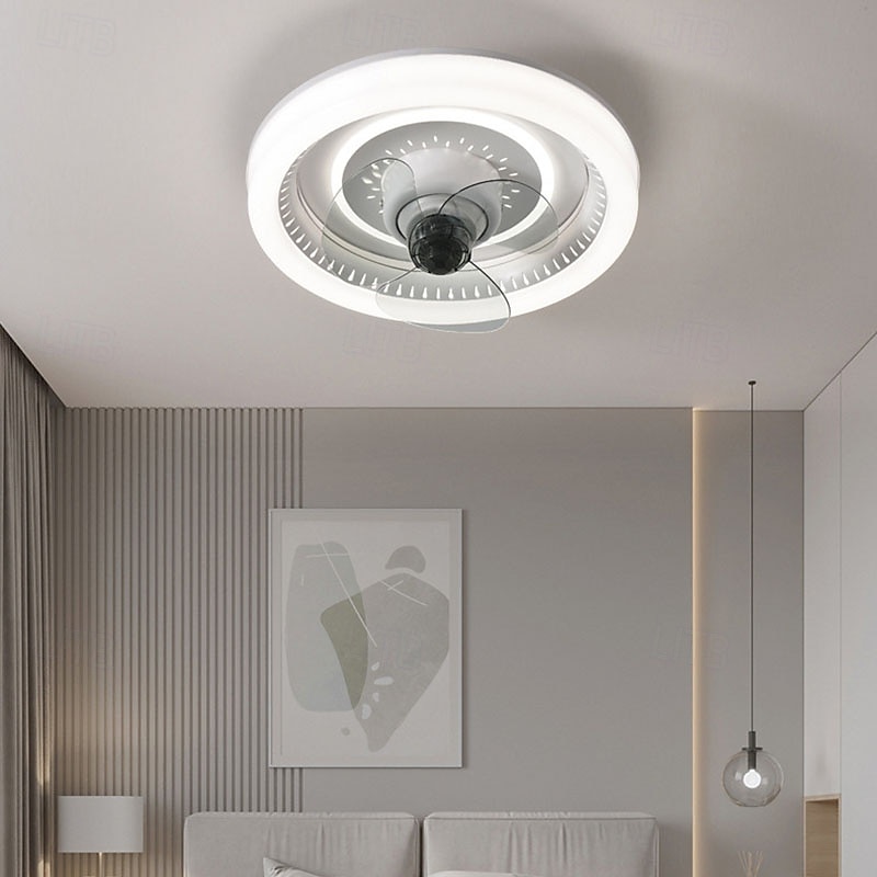 360° oscillerende LED-takviftelys, nordisk luksuriøs smartvifte for soverom/spisestue 2025 - $312.39 –P5