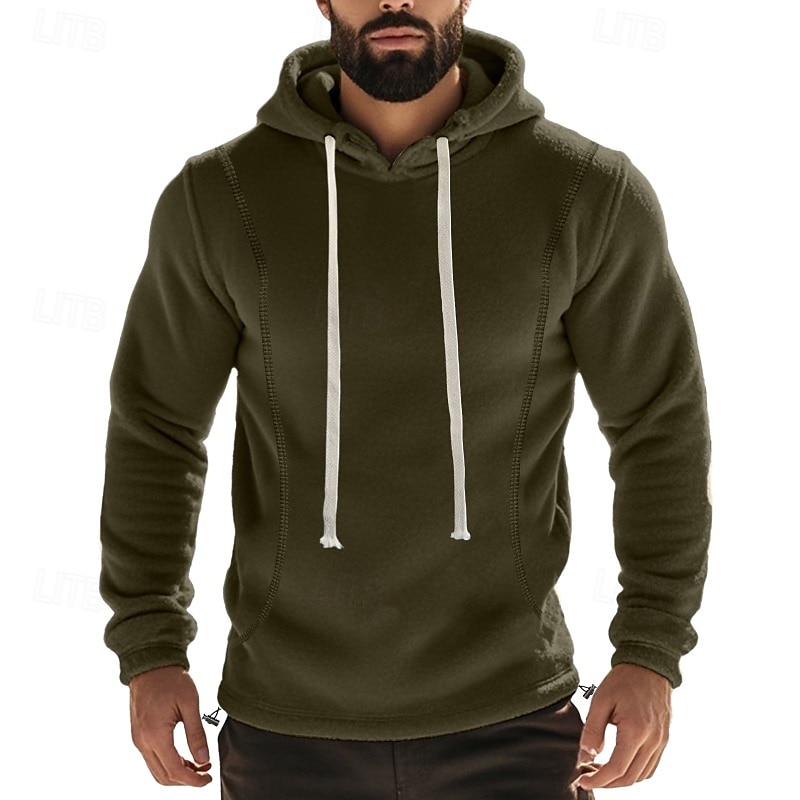 Hombre Sudadera Sudadera Con Capucha Sudadera con capucha de lana Táctico Negro Verde Ejército Caqui Gris Oscuro Azul claro Con Capucha Plano Correa Deporte Casual Diario Ropa de calle Fresco Ropa 2025 - $25.99 –P5