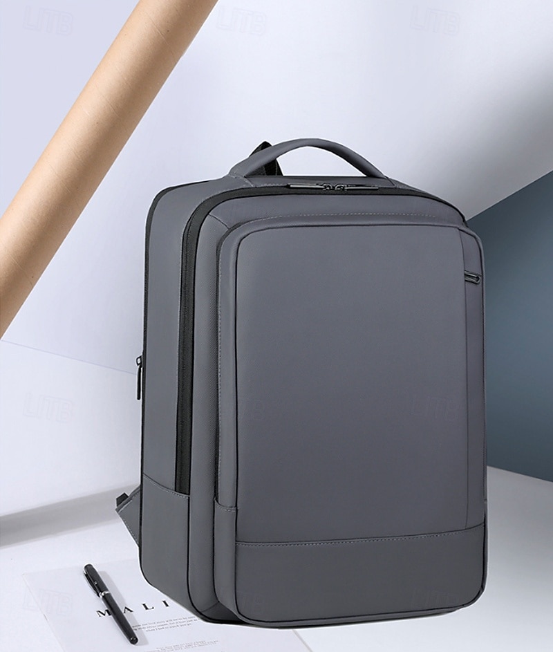 1 st herrryggsäck med expanderande oxford-funktion, stor kapacitet, USB-laddning, affärsryggsäckar för män, datorryggsäckar för män 2026 - $47.99 –P3