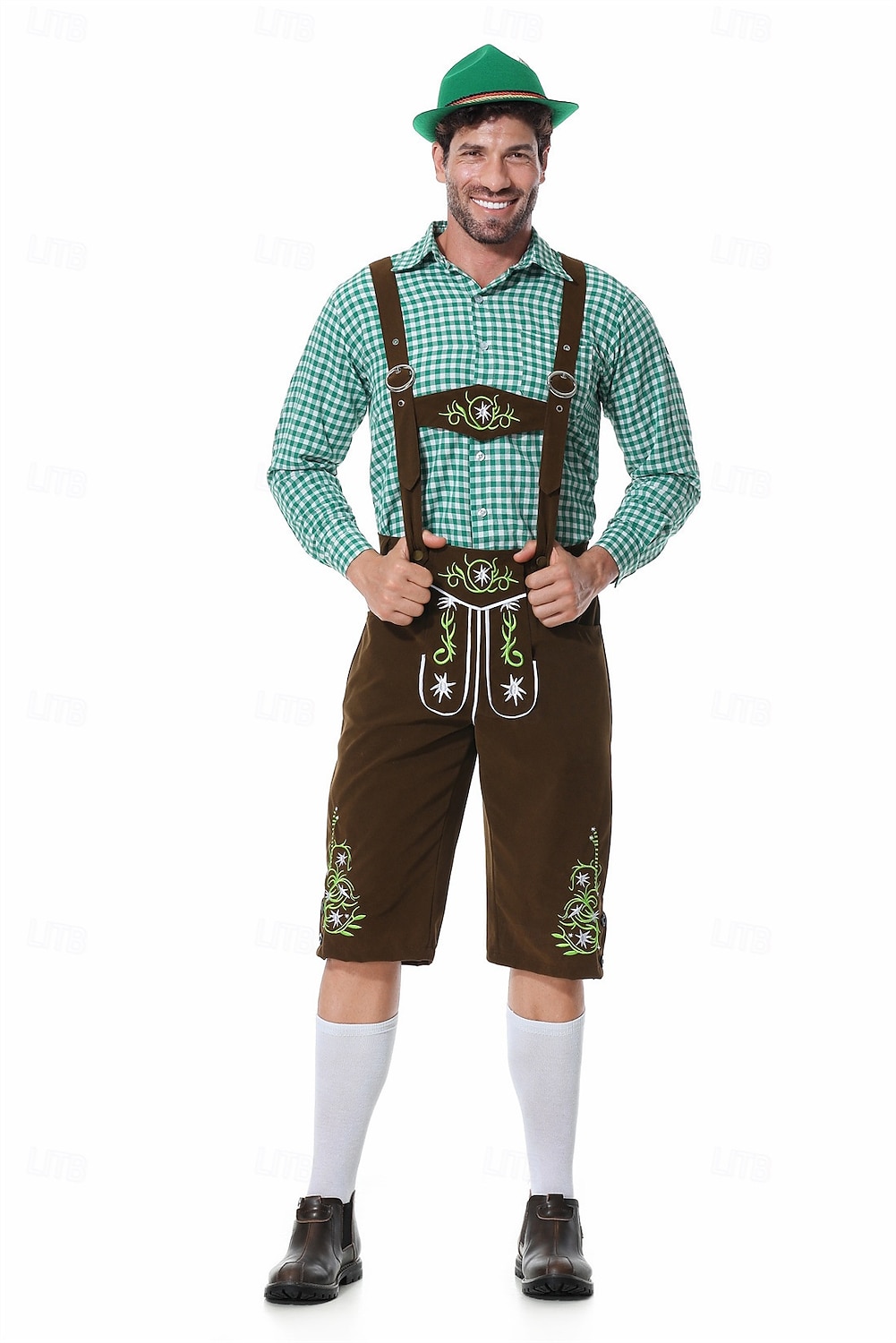 Oktoberfest Lederhosen Camisas Sombrero alpino bávaro Alemán alpino prados Hombre Fiesta Festival de Cerveza Paño de estilo tradicional 2026 - $61.99 –P16
