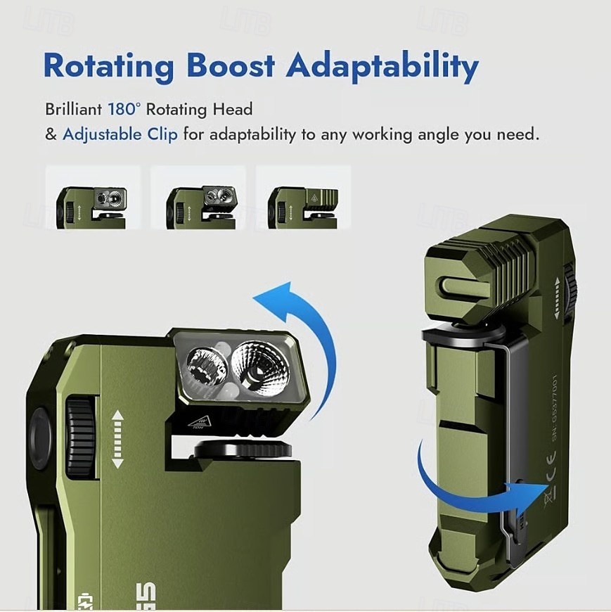 פנס EDC נטען G5, פנס מיני עם שני מקורות אור של 400 לומן ועם תאורת RGB, פנסי כיס שטוחים ניידים, פנס מחזיק מפתחות מגנטי למקרי חירום ביתיים חיצוניים 2025 - $24.99 –P7