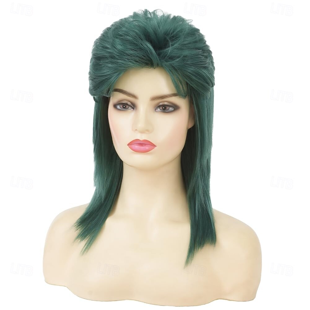 Parrucche Mullet per Donne Ricce Morbide Resistenti al Calore Capelli Lunghezza Spalla Parrucca Cosplay da Rocker degli Anni '80 Parrucche di Halloween del 2025 a $25.99 –P5