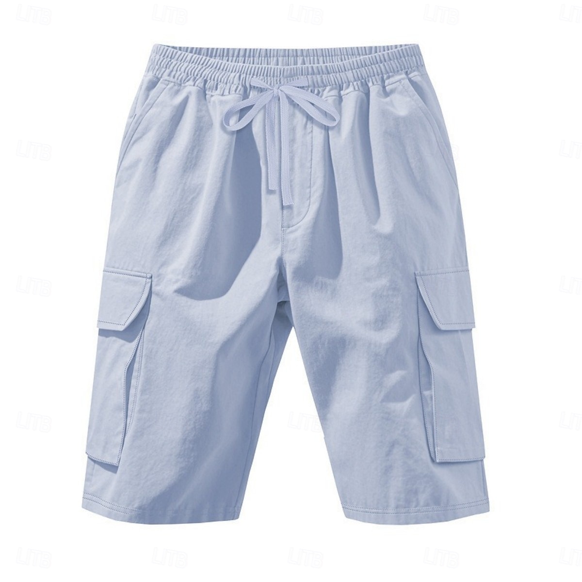 Homens Bermuda Cargo Calção Shorts de verão Bermudas Shorts de praia Com Cordão Bolso multi Perna reta Tecido Respirável Pavio Humido Comprimento do joelho Ao ar livre Casual Diário Férias Moda de 2025 por $25.99 –P4