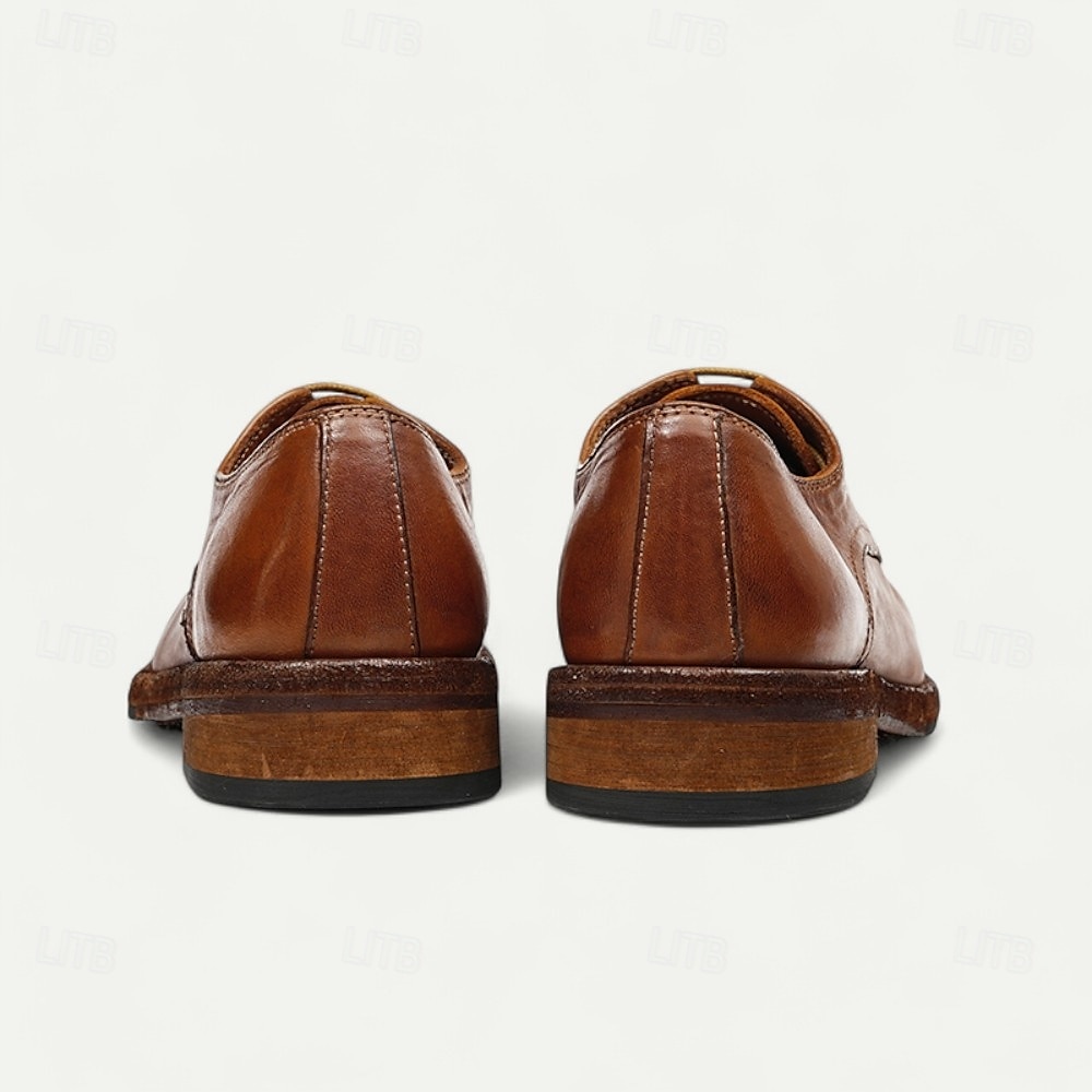 Herren Elegante Schuhe Spaziergang Leder Italienisches Vollnarbenleder Bequem Rutschfest Schnürung Schwarz Braun Kaffee 2025 - $229.99 –P10