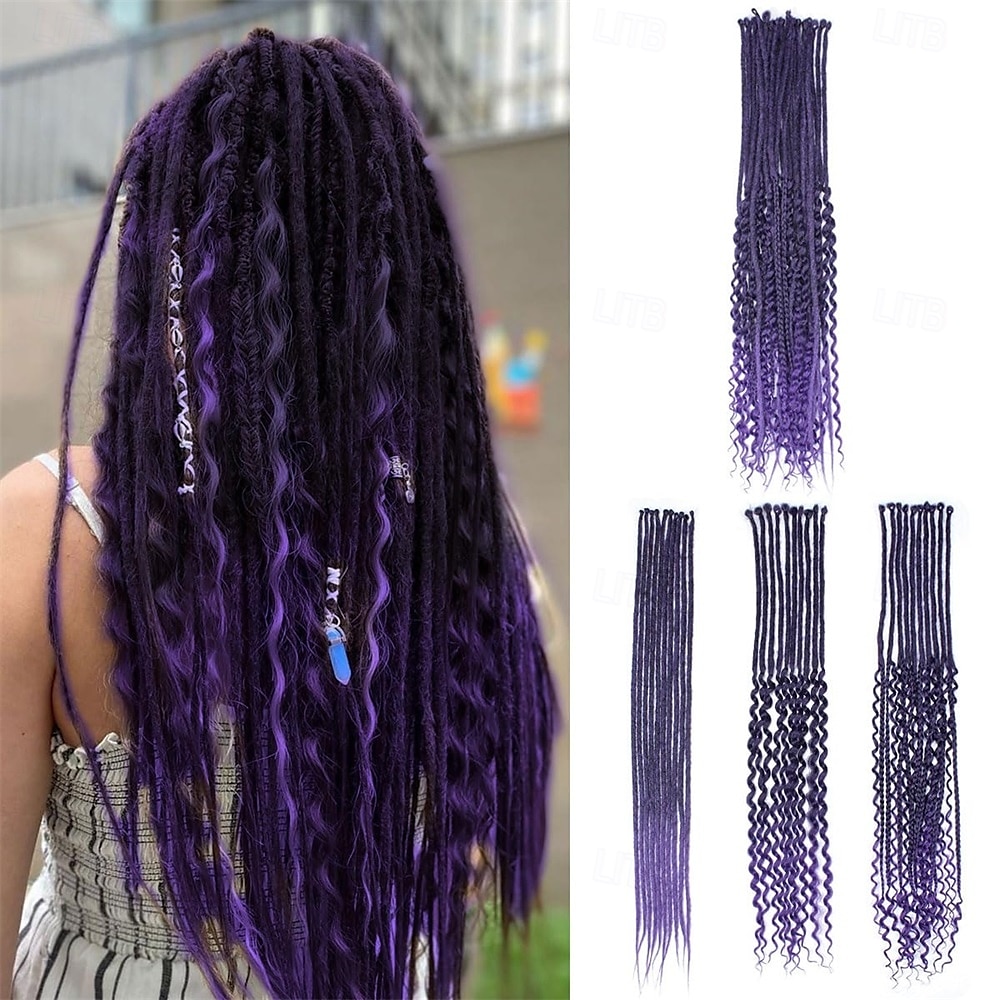 Extensions de dreadlocks synthétiques mixtes 3 en 1, 30 mèches, 30 pouces, blond 613 bouclé &droit &extensions de dreadlocks bohèmes à extrémité unique, style hippie, pour femmes de 2025 ? $52.99 –P3