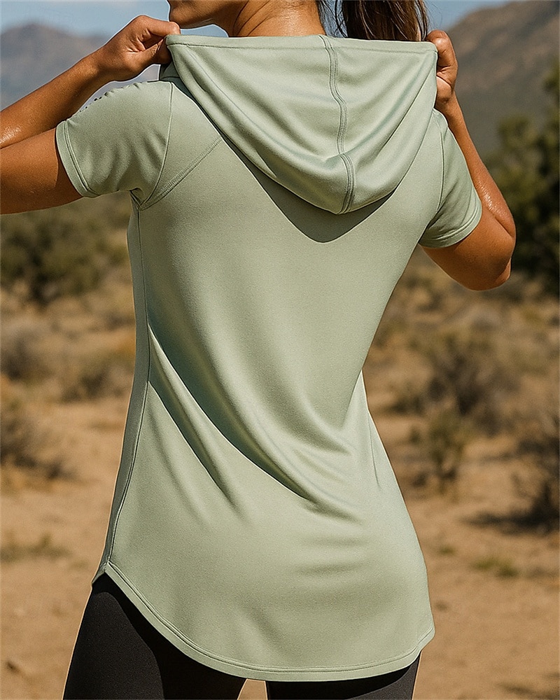 Dámské Jednobarevné Běžecký top Koşu Tişörtü Léto Jaro Krátký rukáv Rychleschnoucí Lehká váha Elastický Prodyšné Tenis Golf Běh Černá Bílá Růžová sportovní oblečení Sportovní oděvy 2026 - $20.99 –P2