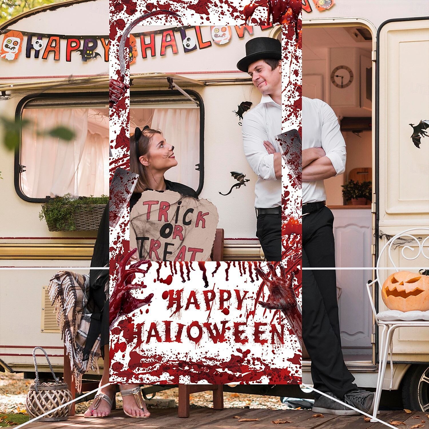 Halloween Photo Booth Props SuppliesSpooky and Fun Designs ncludes Ghosts, Pumpkins, Witches, Bats, and More Perfect for Parties, Events, and Celebrations 2025 - $9.49 –P1