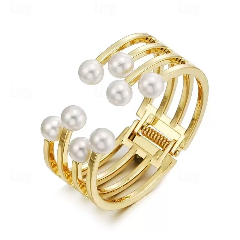 Ensembles de bijoux de mariée 1 ensemble boucles d'oreilles en alliage de perles collier bracelets ensemble de bijoux élégant et doux pour femmes pour fête de mariage tenue de soirée festival de 2025 ? $30.99 –P4