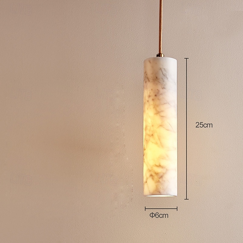 Nordisk spansk marmor LED-pendellampe for soverom, nattbord, stue, spisestue, dekorasjon, lysekrone, moderne belysning 2025 - $229.99 –P4