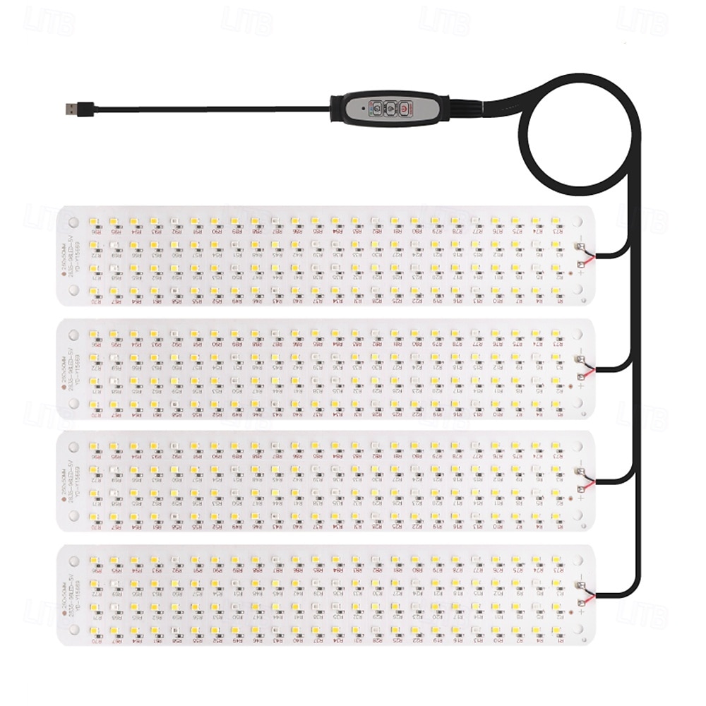 Lampă USB pentru creșterea plantelor, cu spectru complet, lumină de creștere a luminii solare, comutator de reglare temporizată de 5V, tub telescopic plug-in, iluminat pentru plante de interior 2025 - $15.99 –P1
