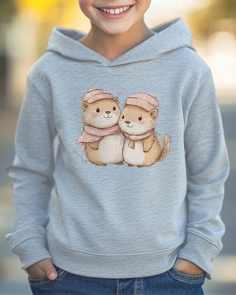 Pojkar 3D Djur Huvtröja Långärmad Vår Höst Mode Streetwear Barn 4-12 år Huva Utomhus Ledigt Dagligen Normal 2025 - $18.99 –P3