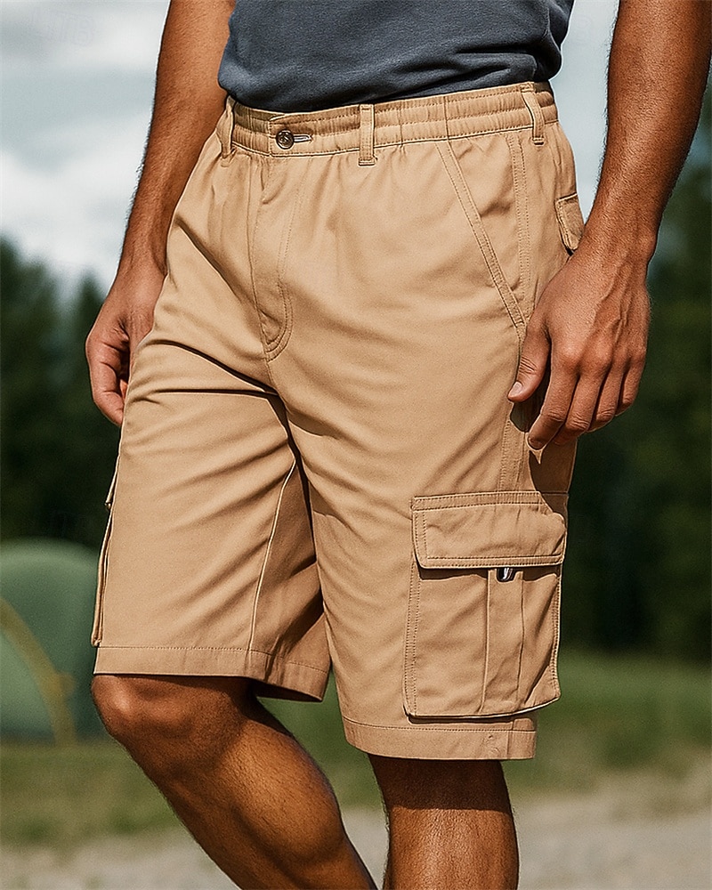 Hombre Pantalones cortos de carga Pantalones cortos de senderismo Verano Al aire libre Ajuste regular Secado rápido Ligero Transpirable Bermudas Cintura elástica Negro Verde Ejército Tenis Golf 2026 - $19.99 –P1