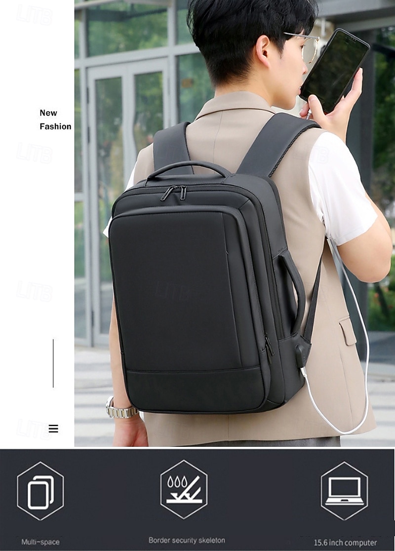 2026年 1個 メンズ 旅行用バックパック 拡張可能 オックスフォード 大容量 USB充電 ビジネス 男性用バックパック コンピューター用 メンズバックパック  コレクション – $47.99 –P2