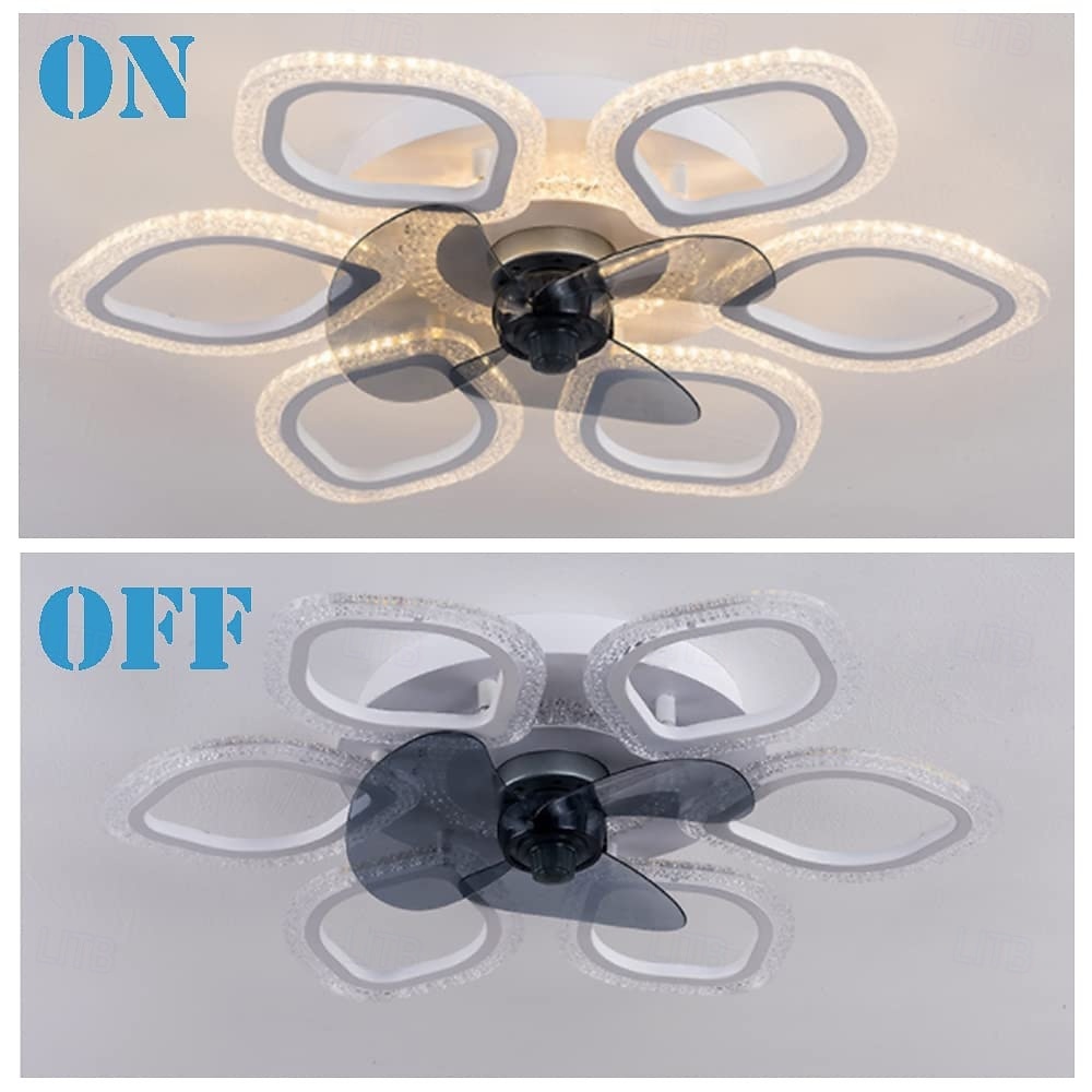 Ceiling Fans with Lights, Semi Flush Mount Low Profile Fan, Quiet Reversible Motor, Round Ceiling Lights with Fan for Bedroom, Living Room and Dining Room 2025 - $205.79 –P6