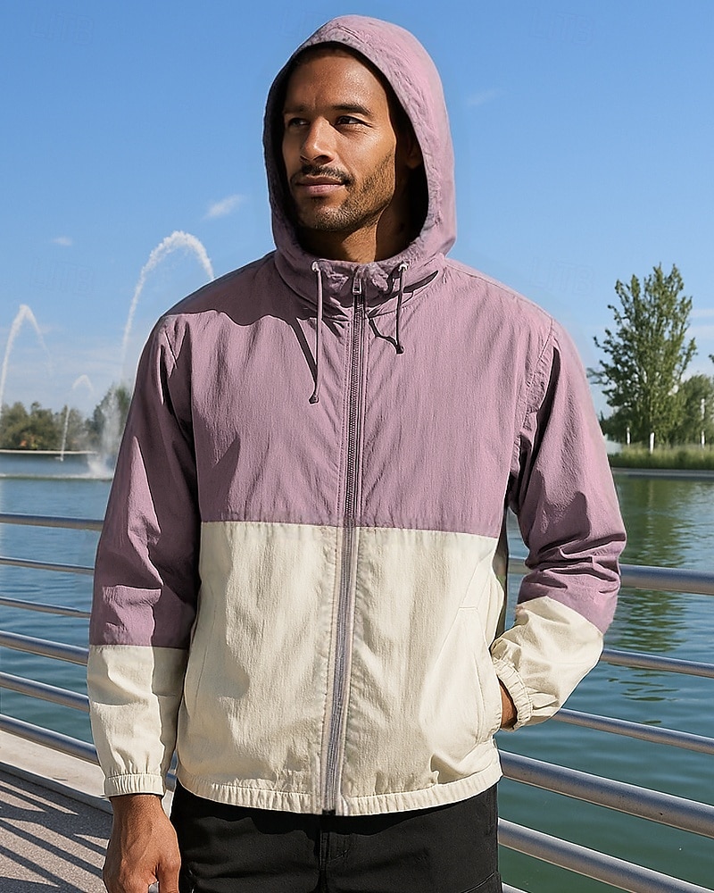 Per uomo Giaccia da corsa Giacca da esterno Cerniera completa Manica Lunga Abbigliamento esterno Sportivo Blocco di colori Protezione Solare Leggero Traspirante Tennis Golf Corsa abbigliamento del 2025 a $23.99 –P7