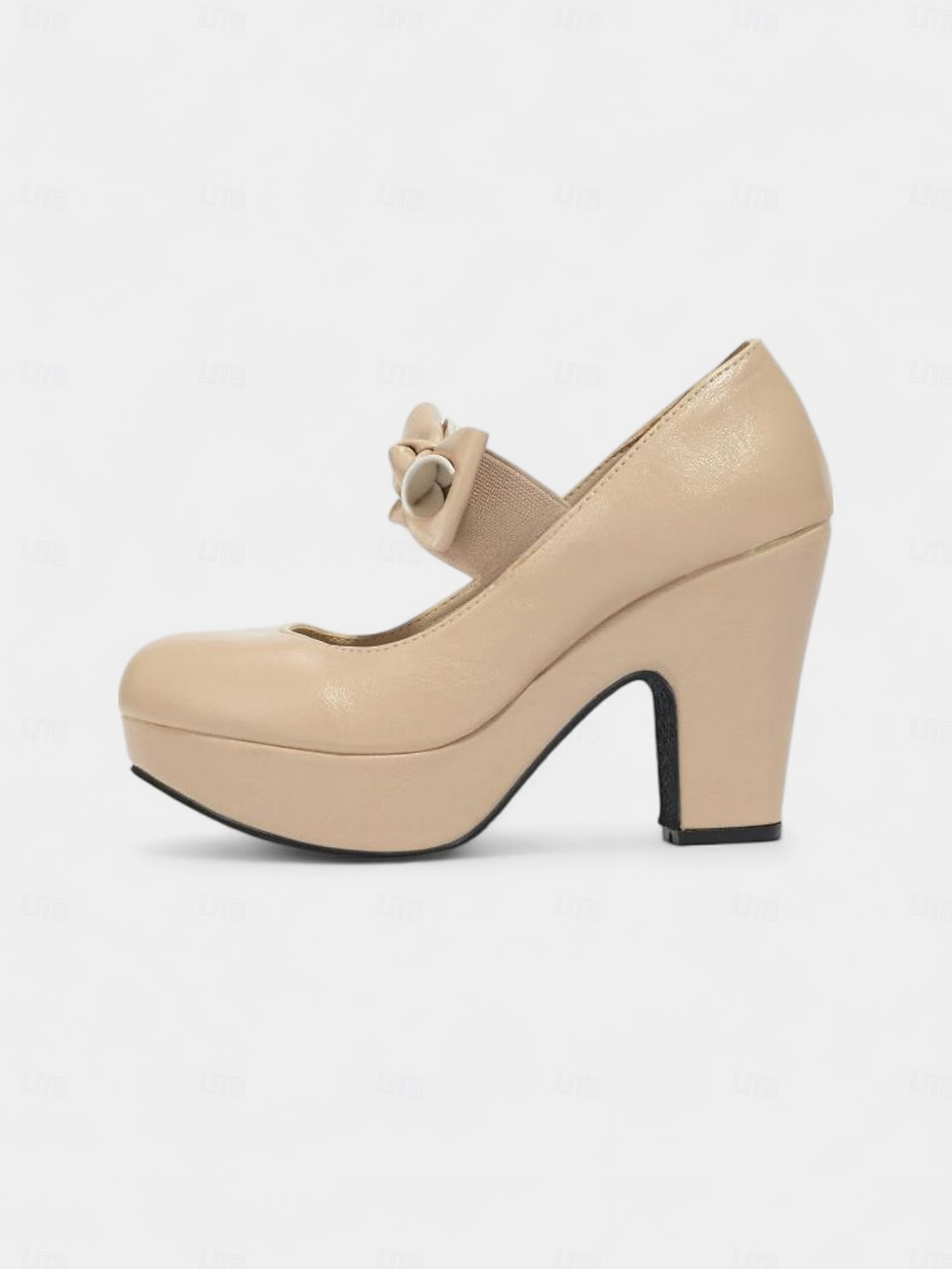 Escarpins Mary Jane bordeaux à plateforme et nœuds pour femme – Chaussures rétro à talons hauts épais des années 1950 pour fêtes, cosplay et tenues d'inspiration vintage de 2025 ? $46.99 –P6