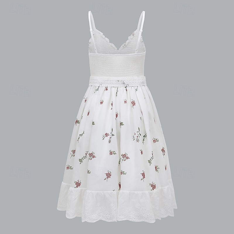 Women's Mini Dress Casual Dress Summer Dress Slip Dress Boho Dress Vintage Vacation Daily Going out Regular Fit Floral Sleeveless Straps Black White Summer 2025 - $28.99 –P2